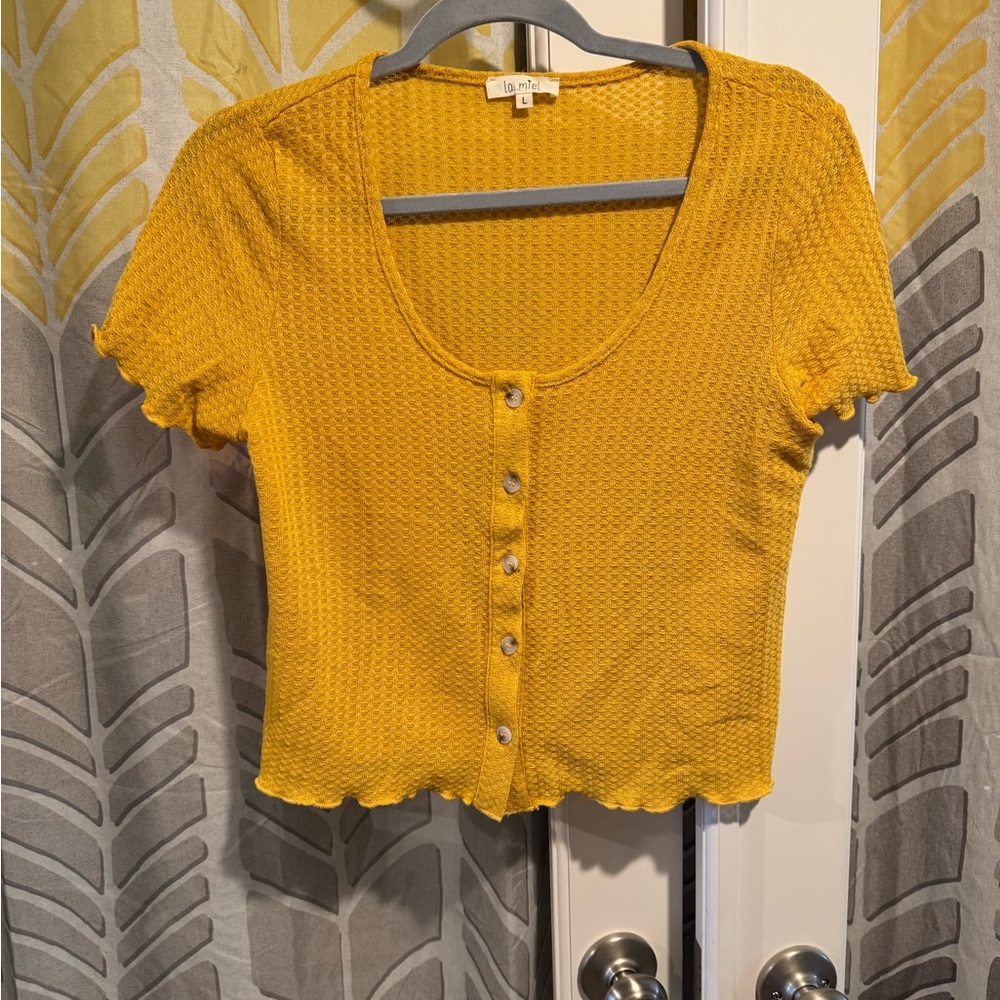 Waffle crop top